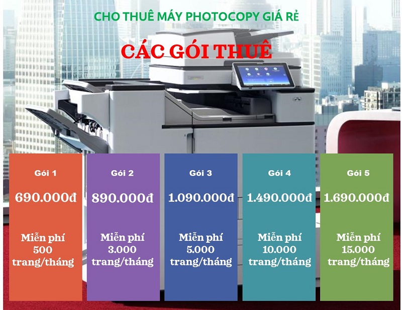 giá cho thuê máy photocopy